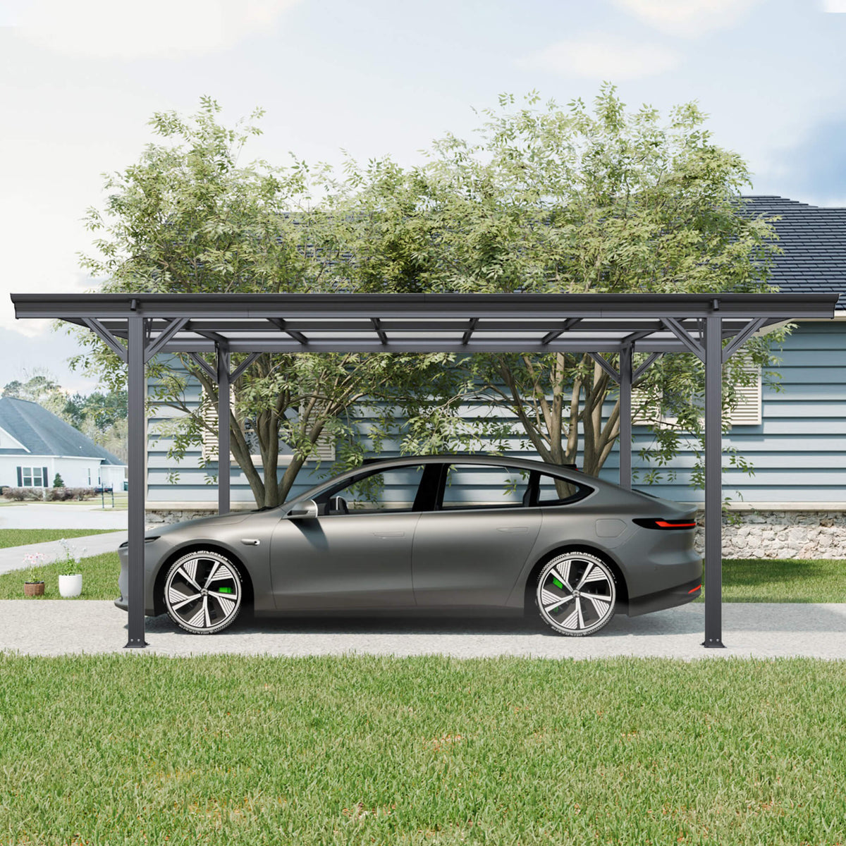 [10X16FT] Alora Heavy-Duty Outdoor Driveway Pergola With Aluminum Allo