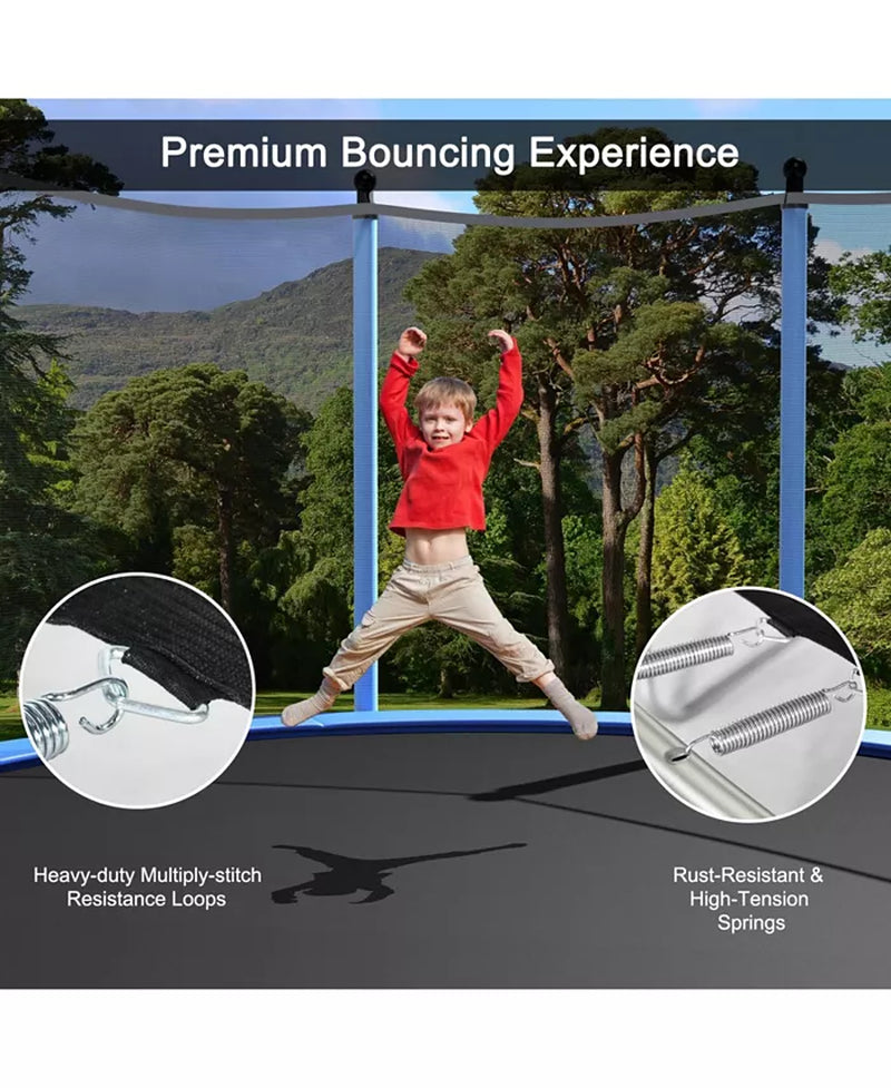 Outdoor Trampoline with Safety Closure Net