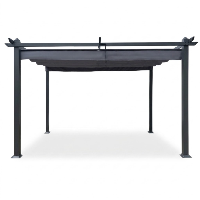 [10X13FT] Premium Outdoor Patio Retractable Pergola With Canopy (SAK01864)